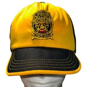 Vintage Michelob Beer Mesh Snapback Trucker Hat Cap
